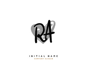 R A RA Beauty vector initial logo, handwriting logo of initial signature, wedding, fashion, jewerly, boutique, floral and botanical with creative template for any company or business.