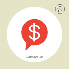 Dollar-Coins vector icon