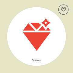 Diamond vector icon