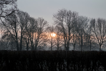 Fototapeta na wymiar autum sun rise