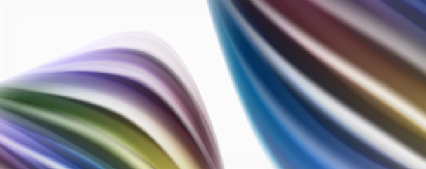 Glossy colorful liquid waves abstract background,, modern techno lines