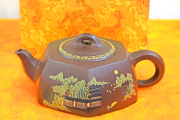 Purple sand teapot crafts