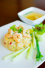 Fried Rice with Shrimp delicious Thai food