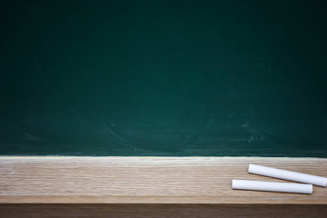 Chalkboard and chalk