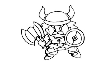 バイキング・塗り絵