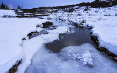 Pingvellir Nationalpark eingeschneit