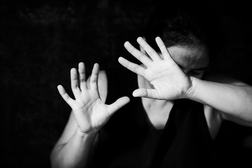 Stop Sexual abuse Concept, stop violence against Women, international women's day