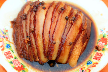 Chinese cuisine fat meat slices
