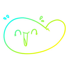 Fototapeta premium cold gradient line drawing cartoon gall bladder