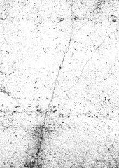 Distress old cracked concrete texture, vector illustration. Black and white grunge background. Stone, asphalt, plaster, marble.
