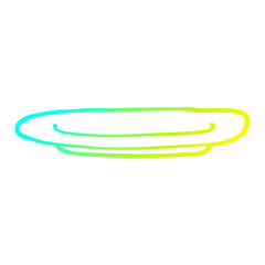 cold gradient line drawing cartoon empty plate