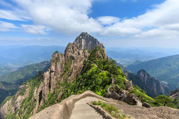Landscape of Huangshan (Yellow Mountains).UNESCO World Heritage Site.Located in Huangshan,Anhui,China.