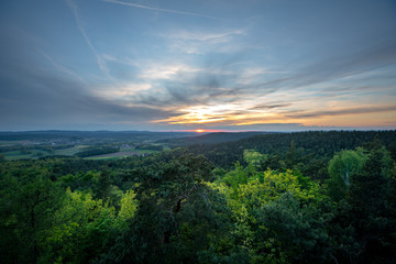 Sonnenuntergang Wald