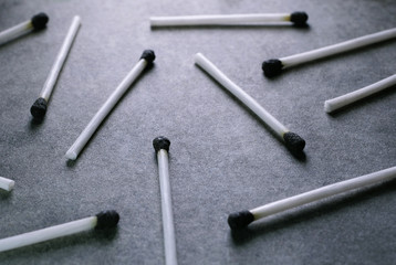 Match sticks close up