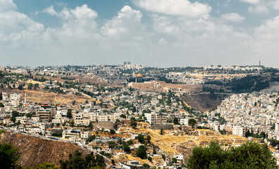 Fototapeta na wymiar View of Jerusalem from above