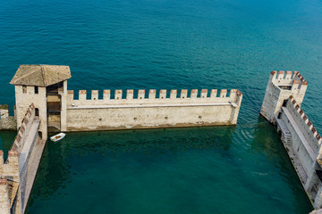 Castello Scaligero Di Sirmione (Sirmione Castle), from 14th  Century at Lake Garda, Sirmione, Italy