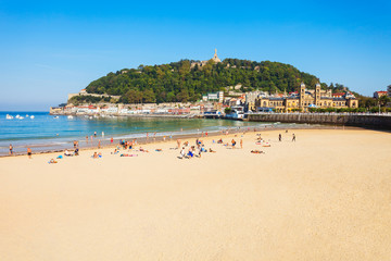 Fototapeta premium San Sebastian city beach, Spain