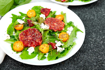 Fresh Citrus Salad. Vegan, vegetarian, clean eating, dieting, food concept.