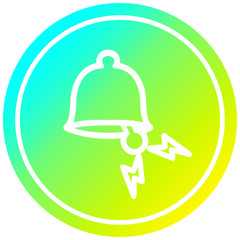 ringing bell circular in cold gradient spectrum