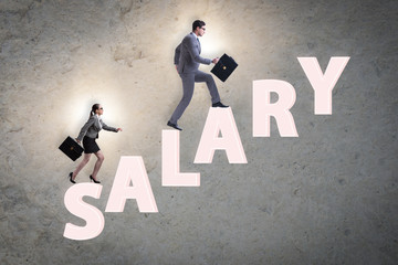 Concept of inequal salary between man and woman