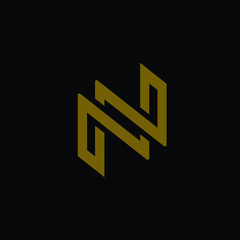 N Initials Monogram Concept