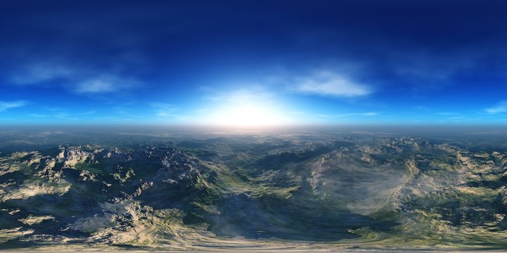 aerial view, landscape, HDRI, environment map , Round panorama, spherical panorama, equidistant projection, panorama 360