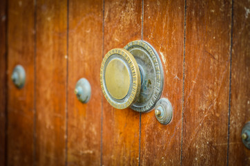 ancient doors close up on the historical streets of Spain