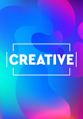 Minimal cover design. Modern awesome halftone gradient. Cool future abstract geometric template. Colorful vector banner poster composition.