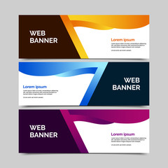 Vector abstract geometric design banner web template.