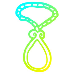 cold gradient line drawing cartoon pendant