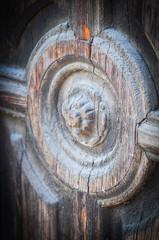 ancient doors close up on the historical streets of Spain