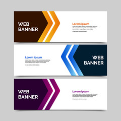 Vector abstract geometric design banner web template.