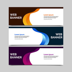 Vector abstract geometric design banner web template.
