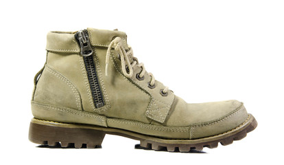 leather boot isolated on white background