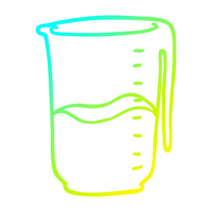 cold gradient line drawing cartoon jug