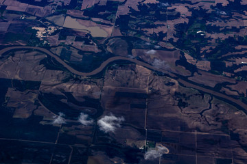 A view of Chicago from the air while landing, Chicago, Illinois, United States