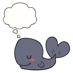 cartoon whale and thought bubble
