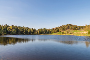 Stausee bei Gro&szlig;armschlag im Bayerischen Wald, Deutschland