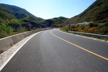 Winding mountain roads