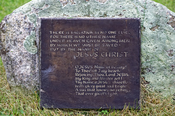 Old Tombstone Jesus Saying Plaque