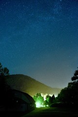 天の川と流れ星