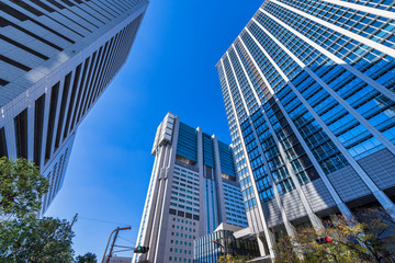 品川駅周辺のオフィスビルディング