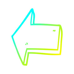 Obraz premium cold gradient line drawing cartoon pointing arrow