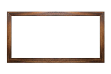 Old wood frame isolated on white