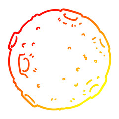 warm gradient line drawing cartoon moon