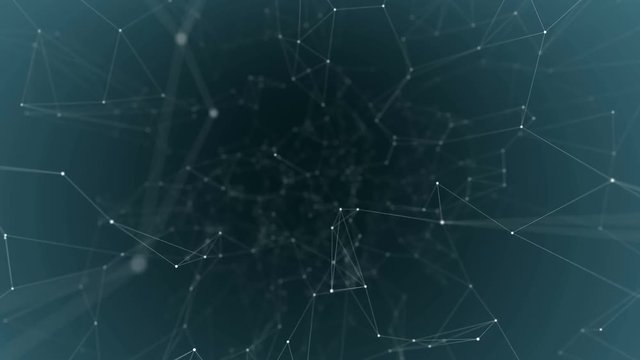 Waving geometric polygon mir shapes with dots for connection. Motion Graphic background animation texture backdrop.