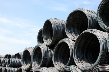 steel bar at the construction site