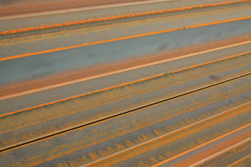 rolled steel pile up together