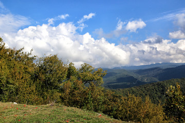 View from the Iverskaya mountain in New Athos.