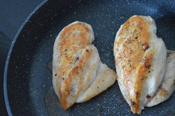  Delicious fried chicken on a stone griddle